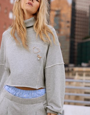 Aerie New Heights Suéter con Cuello de Tortuga