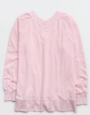 Aerie Downtime Textured V-Neck Sweatshirt