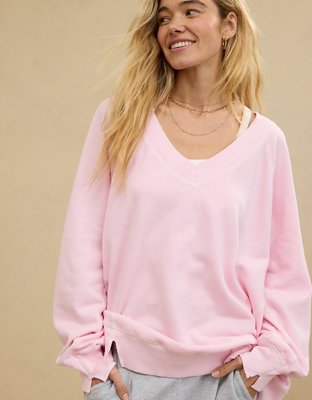 Aerie Downtime V-Neck Sweatshirt