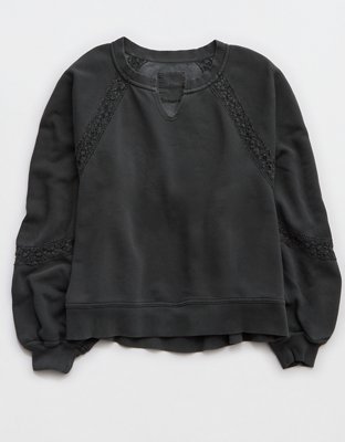 Aerie Hey Crochet Sweatshirt