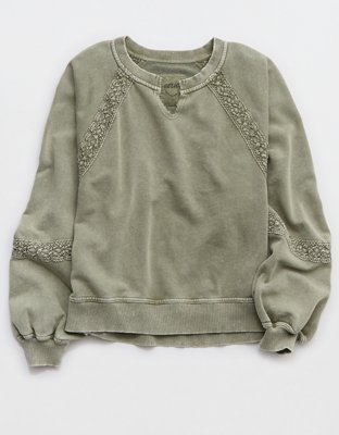 Aerie Hey Crochet Sweatshirt