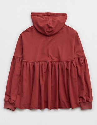 トップス BORDERSatBALCONY SWEAT PEPLUM HOODIE 38 BORDERSatBALCONY SWEAT PEPLUM HOODIE 38