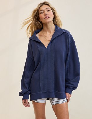 Aerie Starry Skies Open Neck Sweatshirt