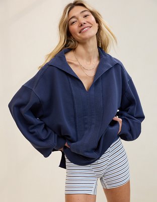 Aerie Starry Skies Open Neck Sweatshirt