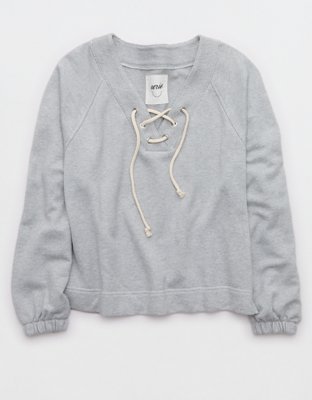 Aerie Lace Up Sweatshirt
