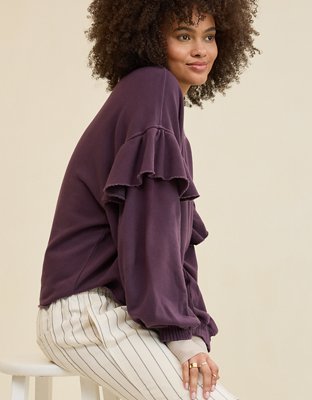 Aerie Ruffle Sleeve Sweatshirt