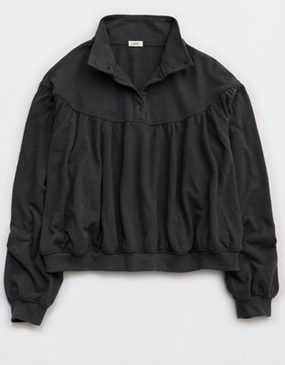 Aerie Soft Life Button Sweatshirt