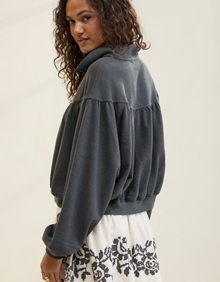 Aerie Soft Life Button Sweatshirt