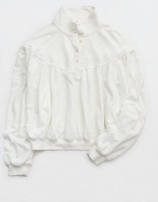 Aerie Soft Life Button Sweatshirt