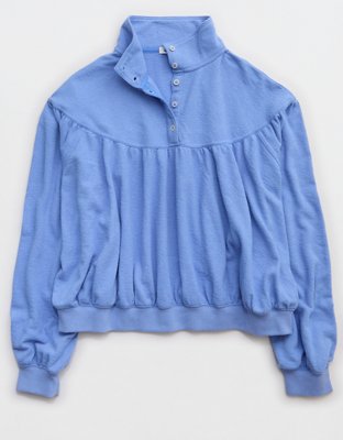 Aerie Soft Life Button Sweatshirt