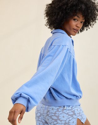 Aerie Soft Life Button Sweatshirt