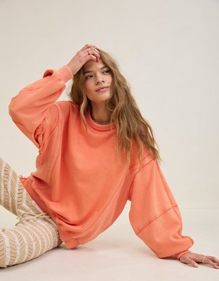 Aerie Keep It Light Sweatshirt con Cuello Redondo