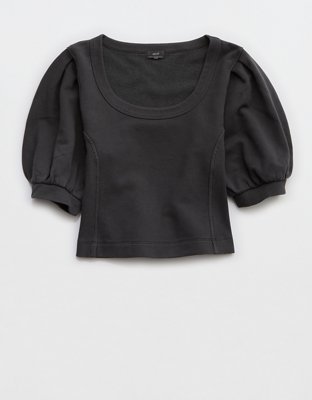Aerie Seams Right Short Sleeve Sweatshirt