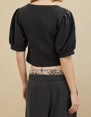 Aerie Seams Right Short Sleeve Sweatshirt