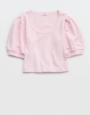 Aerie Seams Right Short Sleeve Sweatshirt