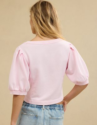 Aerie Seams Right Short Sleeve Sweatshirt