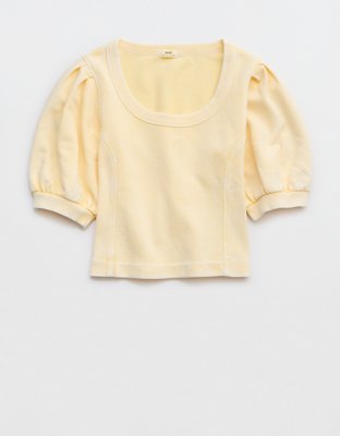Aerie Seams Right Short Sleeve Sweatshirt
