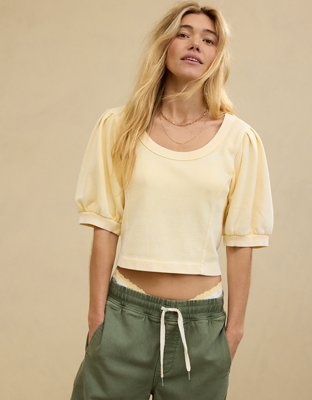 Aerie Seams Right Short Sleeve Sweatshirt