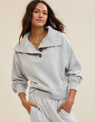 Aerie Best Button Sweatshirt