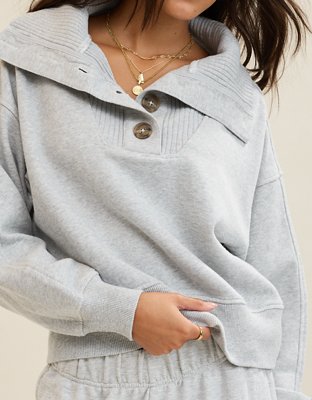 Aerie Best Button Sweatshirt