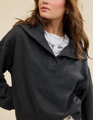 Aerie Best Button Sweatshirt