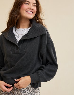 Aerie Best Button Sweatshirt