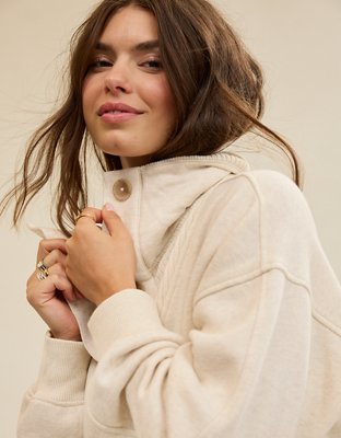 Chandail en molleton à boutons meilleur Aerie