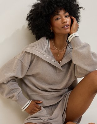 Aerie Best Button Sweatshirt