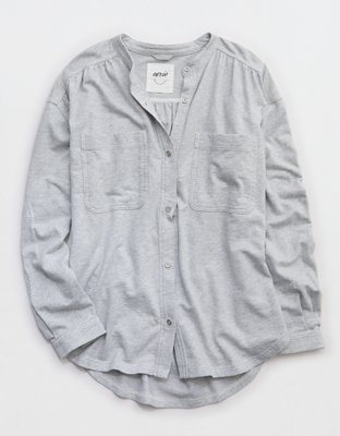 Aerie MagnaReady Adaptive Roll With It Fleece Shirt