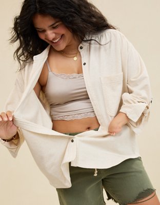 Aerie MagnaReady Adaptive Roll With It Fleece Shirt