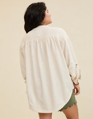 Aerie MagnaReady Adaptive Roll With It Fleece Shirt