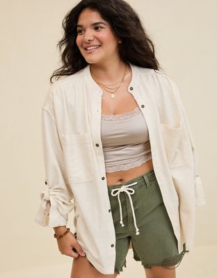 Aerie MagnaReady Adaptive Roll With It Fleece Shirt