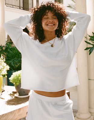 Aerie Alumni Off The Shoulder Sweatshirt