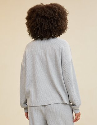 Aerie Waffle Henley Sweatshirt
