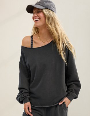 Aerie Alumni Off The Shoulder Sweatshirt