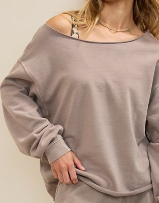 Aerie Alumni Off The Shoulder Sweatshirt