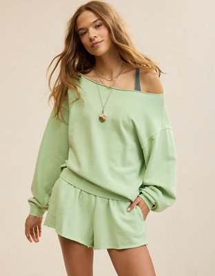 Aerie Alumni Off The Shoulder Sweatshirt