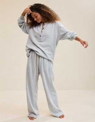 Aerie Sherpa Henley Sweatshirt
