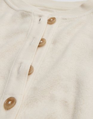 Aerie Sherpa Henley Sweatshirt