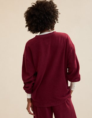 Aerie Sherpa Henley Sweatshirt