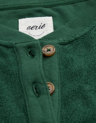 Aerie Sherpa Henley Sweatshirt