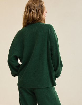 Aerie Sherpa Henley Sweatshirt