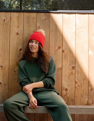 Aerie Essential Waffle Hoodie