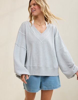 Aerie Go-To V Neck Sweatshirt