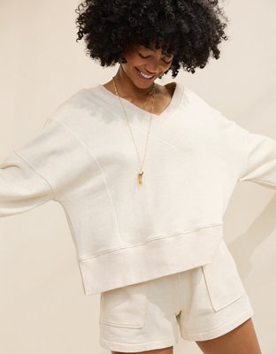 Aerie Go-To V Neck Sweatshirt