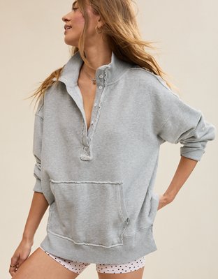 Aerie Vintage Popover Polo Sweatshirt