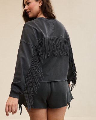 Женская толстовка Aerie Festival Fringe Crew, цвет: Дымчатый серый — фото 2