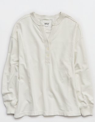 Aerie Poolside Terry Henley Sweatshirt