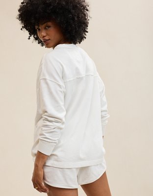 Aerie Poolside Terry Henley Sweatshirt