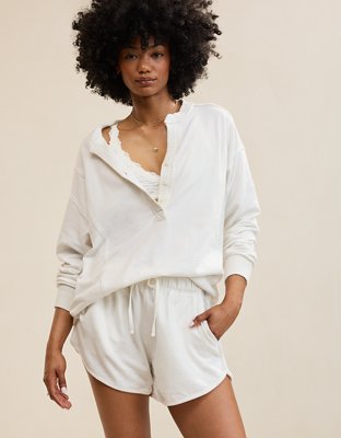 Aerie Poolside Terry Henley Sweatshirt | Aerie